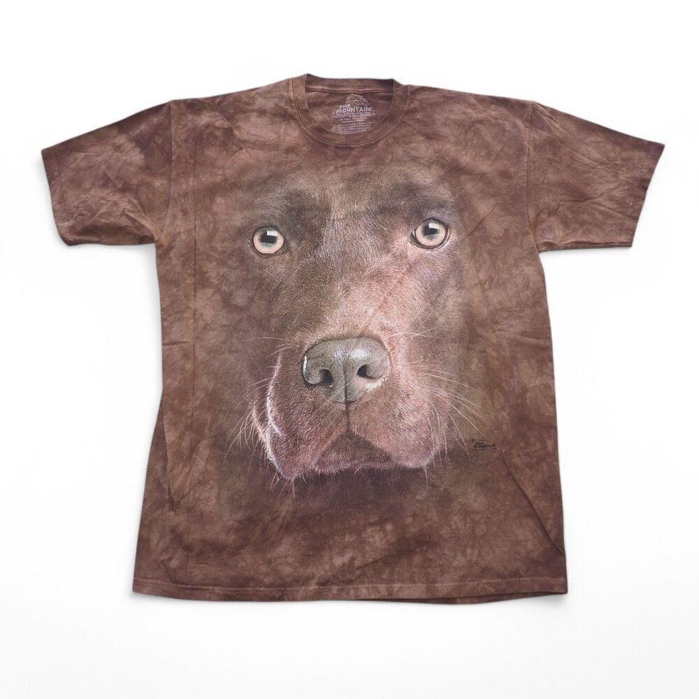 The Mountain by‎ Liquid Blue 'Chocolate Lab' Face Cotton T-Shirt Brown Unisex XL